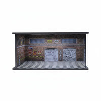 Lighted Car Repair Shop Model Stackable Design Model Car Display Garage Easy to Assemble Miniature Auto Shop Scene for Hobbyists