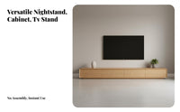 Solid Wood TV Cabinet Fully Assembled Walnut Wood Floor Cabinet Sturdy Build Walnut Entertainment Console for Homeowners, Families, Bedroom, Office