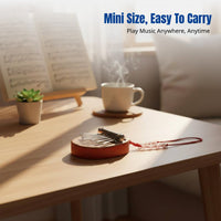 Thumb Piano, 8-Key Mini Heart Shape, Portable Finger Keyboard, Crystal & Wood Design, Musical Instrument for Beginners
