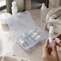 Travel Portable Cosmetic Bottle Set Lotion Press Pump Spray Mist Cream Jars