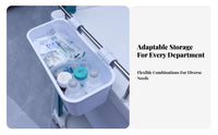 Space-Saving Side-Hanging Utility container Easy to Install Hanging trolley container Multi-Functional Organizer Container long-lasting for Hospital Personnel, Home Organizers, Students, Treatment Room, medical facility, lab, Office
