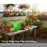 Plastic Watering Can with Sprinkler Head Leakproof Long Spout Watering Can Plastic Garden Water Jug Wide Opening Plant Waterer