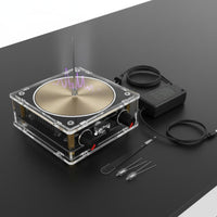 Double Mode Music Electromagnetic Coil Wireless Power Transfer Touchable Arc Music Box Bluetooth Arc Speaker for Hobbyists, Students, Teachers, Desktop, Classroom