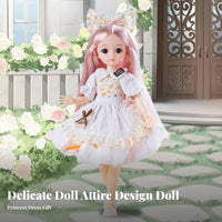 30cm Dressing up Doll Changeable Outfits BJD Doll Detailed Clothing Poseable Anime Figure for Girls, Collectors