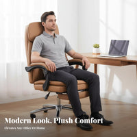 Highsupport Support Reclining Desk Chair with Footrest Adjustable Recline Office Furniture Ergonomic Design rotating Seat Padded Armrests for managerials, Remote Workers, Pet Owners, resting, Study Room, Relaxing, Gaming Setup