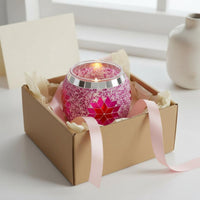 Mosaic Glass Candle Holder Romantic Atmosphere Colorful Mosaic Candle Jar Great Gift Idea Snowflake Pattern Votive for Candlelight Dinner, Restaurant