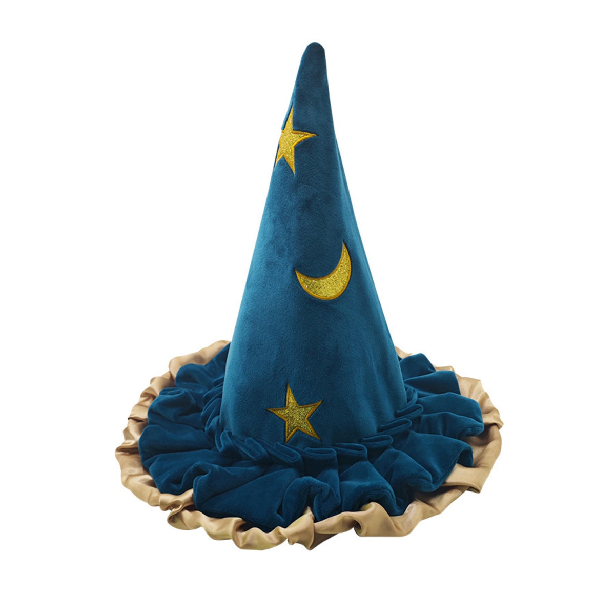 Celestial Witch Hat Ruffled Pointed Hat Costume Halloween for Witches
