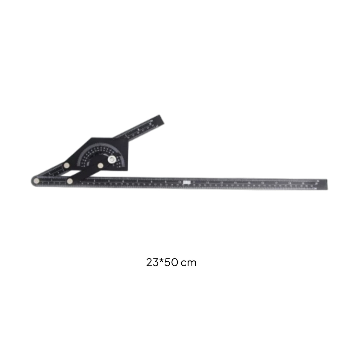 Multifunction Angle Ruler Matte Finish Adjustable Angle Ruler Black Metal Body
