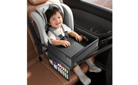 Car Seat Tray Organizer Waterproof Car Seat Organizer with Tray Easy to Clean Sturdy for Toddlers, Road Trips