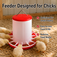 Yellow Chicken Feeders and Drinkers for Hens Chicks Ducks Pigeons, Automatic Chicken Feeder Large Chicken Feeder, Thickened Poultry Feeder Bucket