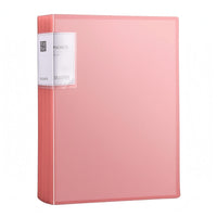 Rounded Spine A4 Document Folder Label Area Book-Style Folder Translucent Transparent File Pocket Reinforced Sides