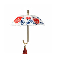 Traditional Chinese Design Ceramic Umbrella Tea Strainer Hand Painted Pattern Umbrella Tea Strainer