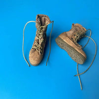 1:6 Soldier Boots Stitched Construction Soldier Figure Boots Tall Shafts