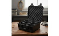 Portable Design Fishing Reel Storage Case Sturdy Hard Shell Reel Case Shockproof Padded Tackle Box Adjustable Compartments for Travel