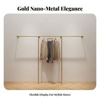 Wall Mounted Garment Rack Space-Saving Retail Clothing Display Rack Modern Arrangement Wall Mounted Clothes Bar for Homeowners, Renters, Entryway