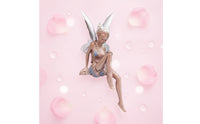 Seated Fairy Figurine with Butterfly Wings Decorative Sitting Fairy Figurine Compact Ornament Whimsical for Courtyard