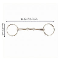Jointed Equestrian Bridle Piece Polished Training Bit Pressure-Relief Design Equestrian Tool