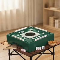 Portable Tabletop Mahjong Machine Compact Mahjong Table with Tiles AllAll-in-One Slim Design for Dorm Rooms, Camping