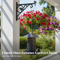 Decorative Hollow-out Bird Feeder Weather-Resistant Hanging Avian Feeder Easy to Fill Garden Decor for Gardeners, Yard, Patio, Balcony