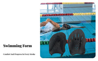 2 Pieces Adjustable Straps Swimming Hand Paddles Hydrodynamic Design Webbed Swim Paddles Non-Slip for Children, Swimmers, Water Sports