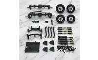 Metal Kit 1/12 Scale RC Car Parts with Shock Absorbers Machined Axle Housing for Chassis Rebuilding