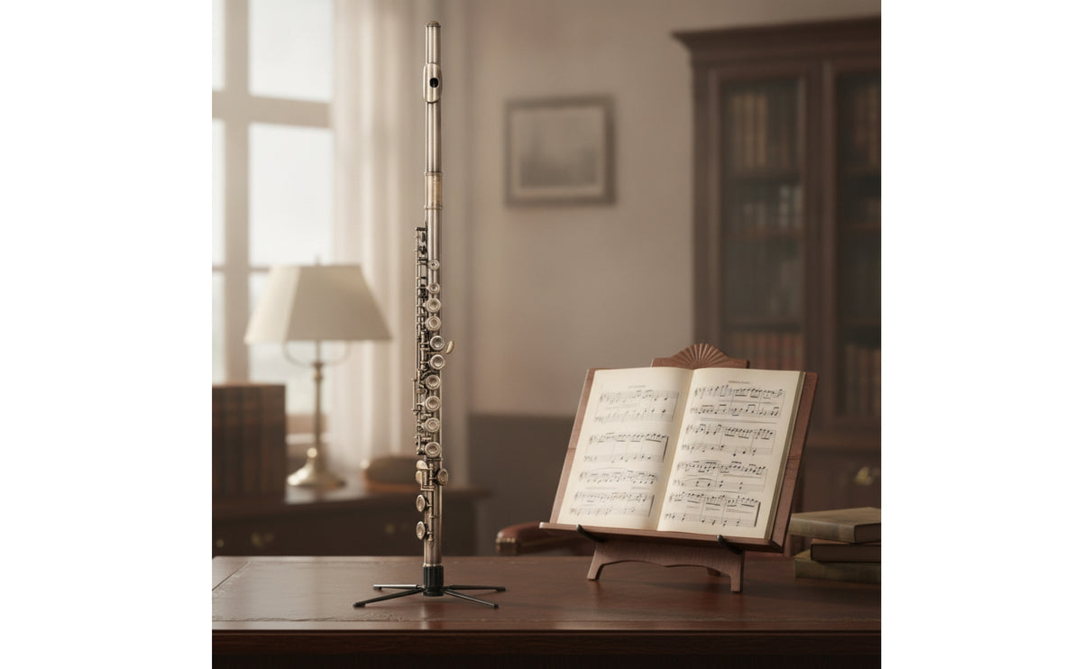 16-Hole Flute Bronze Closed-Hole Flute Split Key Mechanism Mechanism Woodwind for Beginners, Students, Training Lessons, Performance