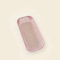 Office Desk Storage Basket with Metal Frame for Stationery and Documents, Carbon Steel Wire Desktop Bin for Students and Home Use