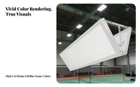 Flicker-without Badminton Court Lamp High Color Rendering Shadowless Gymnasium Light Energy Saving Anti-Glare Court Light 180° Adjustable Angle for Facility Managers, Sports Players, Athletes, Table Tennis Hall