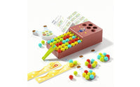 Marble Game with Tongs Tabletop Ball Matching Toy Desktop Sorting Game Interactive Portable for Preschoolers, Classroom
