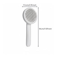 Easy to Clean Dog and Feline Deshedding Brush Deep Hair Removal Self Cleaning Slicker Brush Skin-Friendly Pet Hair Remover Comb
