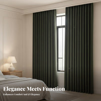 Double-Sided Thick Blackout Curtain Light Blocking Grommet Top Blackout Curtain Room Darkening Window Treatment Privacy Protection for Day Sleepers, Interior Designers, Homeowners, Bedroom, Office, Nursery
