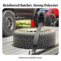 High-Strength Strap Material Retractable Ratchet Strap Rust-Resistant Self-Retracting Lashing Strap Ergonomic Handle for Movers