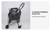 Transparent Clear Stroller Rain Cover Transparent Stroller Cover with Black Trim Waterproof Windproof for Dog Owners, Rainy Days, Outdoor Walks, Travel