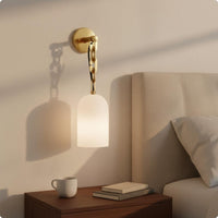 Vintage Wall Lamp Decorative Chain Vintage Wall Light Easy to Install Glass Pendant Lamp for Hallway