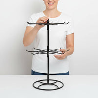 Rotating Jewelry Stand 360-Degree Rotation Multi-Tier Display Rack Space-Saving Rotating Display Stand for Market Stall, Retail Store, Tabletop