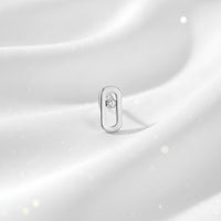 Minimalist Oval Stud Earrings Dainty Cubic Zirconia Stud Earrings Polished Mini Studs Comfortable for Women