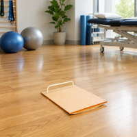 Oak Wood Balance Board, 92cm Slant Wobble Board for Rehabilitation, 135kg Summit Load for Coordination Disorders