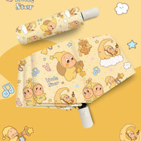 Foldable Automatic Umbrella Star-Themed Automatic Folding Umbrella Portable Shade Compact Weather Gear Printed for Children