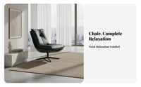 360-Degree Rotation rotating Barrel Chair Modern Design Round rotating Chair with Ottoman Ergonomic spinerest Living Room Seating for Homeowners, Readers, Parents, Lounge Area, Bedroom, perusing corner, Home Office