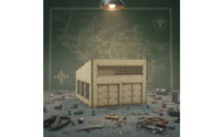 Removable Roof WWII Vehicle Repair Factory Model Opening Doors 1:72 Scale Garage Modular Design Wooden Armored Vehicle Warehouse Kit New Tooling for Miniature Scene Makers, Wargamers, Dioramas, Wargaming Scenery