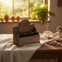 Distressed Tabletop Display Shelf Decorative Home Decor Stable Storage Furniture for Photo Staging