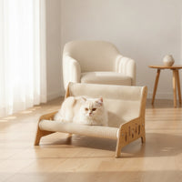 Modern Cat Scratcher Lounge Woven Cat Scratcher Sofa Sturdy Pet Furniture Curved for Cats, Living Room