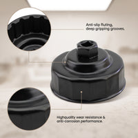 Oil Filter Wrench Electroplated Oil Filter Socket Compact for Garage, DIYers