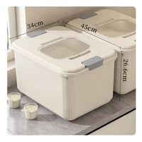 Moisture-Proof Rice Storage Container Multi-Use Sealed Rice Bin Clear View for Kitchen