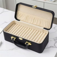 Multi-Slot Bracelet Storage Case Portable Bracelet Case Hard-Shell Bangle Box with Handle Travel-Friendly for Collectors, Travelers, Dresser, Vanity