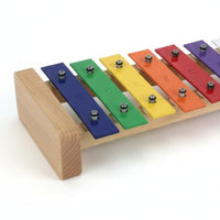 8 Note Glockenspiel Percussion Instrument Colorful Metal Key Glockenspiel Color Coded Keys Hand Knock Piano for Children, Young Children, Kindergarten