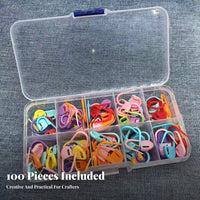 Multi-Color Locking Stitch Markers Prevents Unraveling Crochet Locking Pins With Storage Box for Knitters, DIY Hobbyists, Crocheting, Sewing