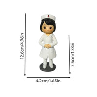 Medical Worker Figurine Cartoon Doctor Figurine Self-Standing Ornaments for Nurses