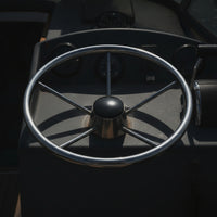 Marine Steering Wheel Stainless Steel Boat Steering Wheel Polished for Helm Station