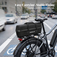Top Handle Electric Bicycle Battery Bag Textured Rear Rack Battery Bag